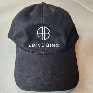 Anine Bing Black Logo Hat